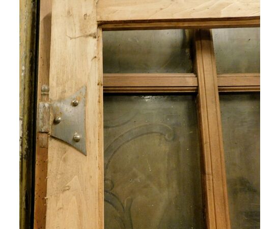 pti447 glass door in poplar without frame, meas. 92 x 188 x 3 cm     
