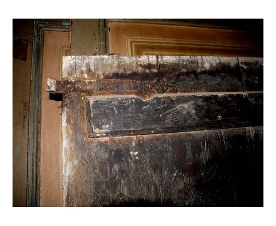 ptir250 porta rustica nera decorata mis.  h190 x larg. 88cm