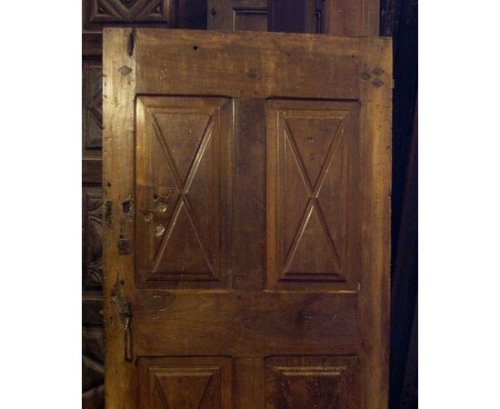 ptir246 walnut door 4 lozenges mis. H184 x 92cm