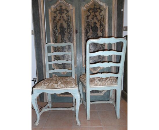 6 Chairs Tuscan lacquered