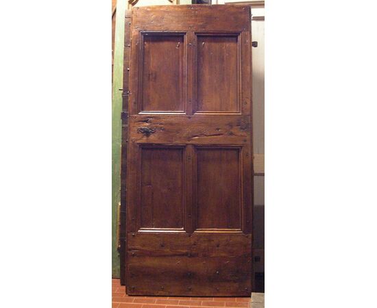 ptir306 a walnut door with four panels, mis. 88x205 cm