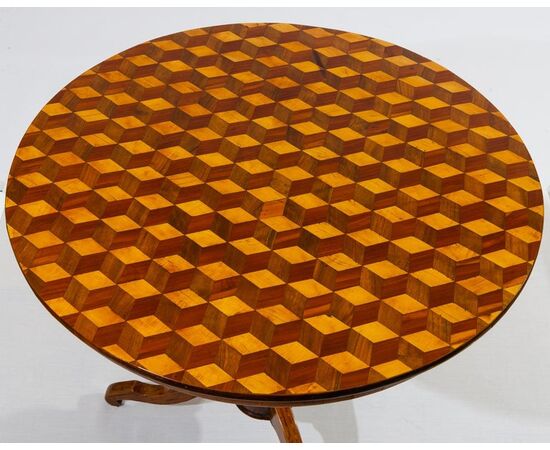 Antique ROLO inlaid coffee table - ref. M / 1940 -     