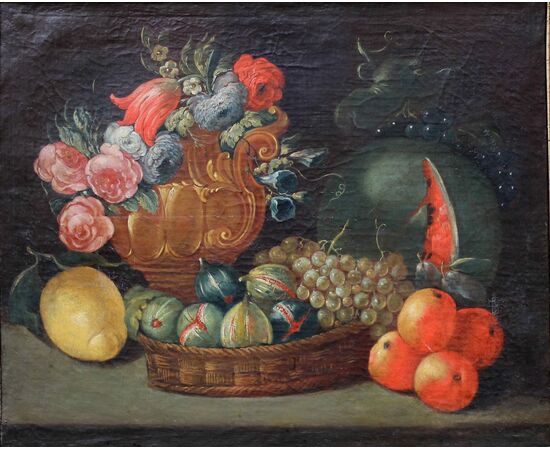 Natura morta con frutti, dipinto del XIX secolo