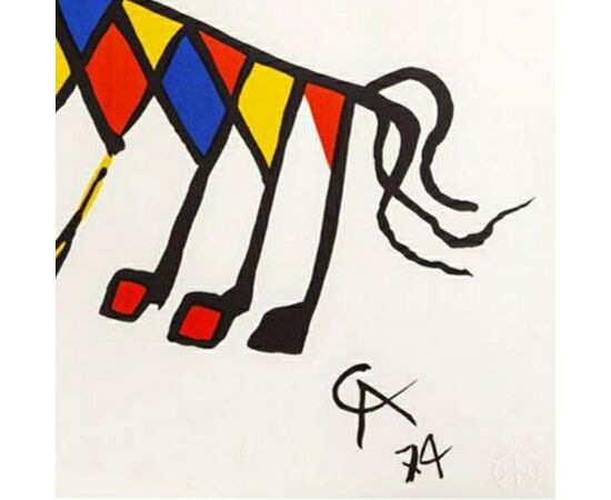 Original Astonishing Alexander Calder "Beastie" Lithograph 1974