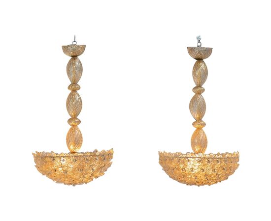 Pair of Elegant Barovier Pendants