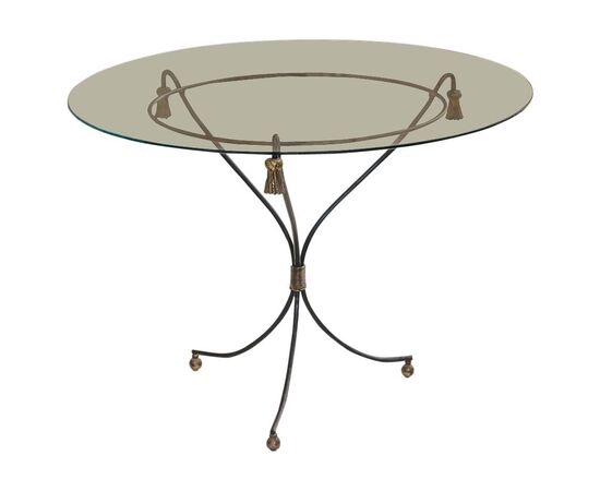 Mid-Century Modern Brass and Glass Side Table, France, 1960s