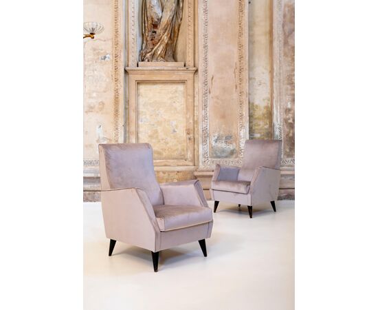 Elegant Pair of Italian Armchairs