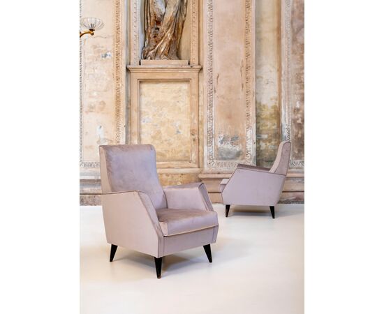 Elegant Pair of Italian Armchairs