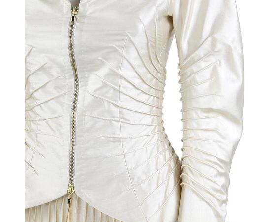 Gianfranco Ferré Ivory Silk Vintage Wedding Suit, 2000s