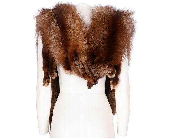 1970s G. Balzani Brown Fox Fur Scarf