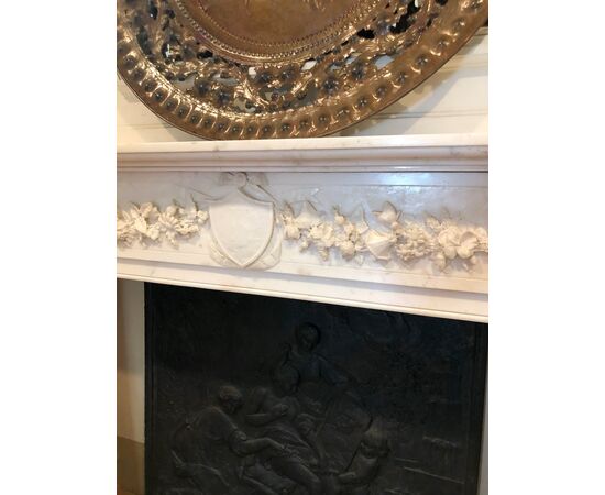 fireplace in statuary marble     