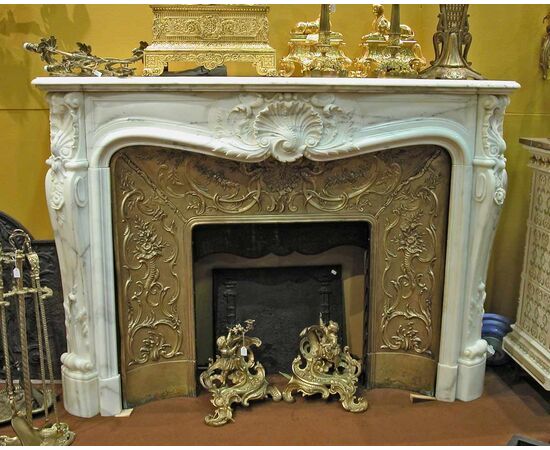 Fireplace marble statuary France, Napoleon III