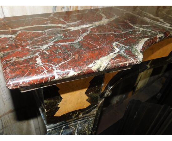 chm617 - camino in marmo rosso Levanto, cm l 180 x h 110