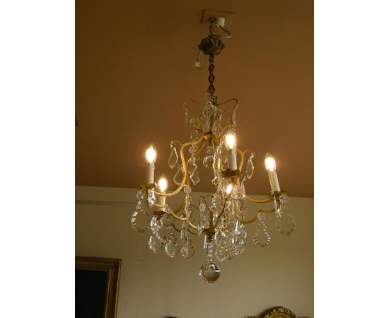 Five lights chandelier, Early 20th century     