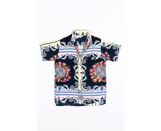 “Gianni Versace” Camicia Optical con dettagli colorati