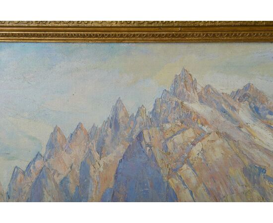 Dipinto con paesaggio in montagna - O/5151 -