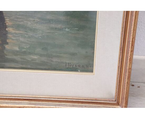 Dipinto olio su tela marina, quadro firmato Luigi Liverani (1889-1958), sec. XX PREZZO TRATTABILE