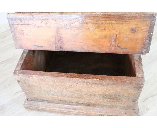 Inginocchiatoio antico rustico in legno di larice secolo XVIII PREZZO TRATTABILE