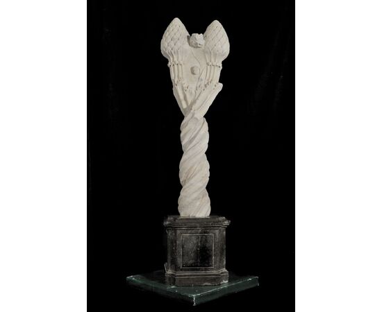 Marble sculpture with double artichoke, Rome, Renaissance period.     