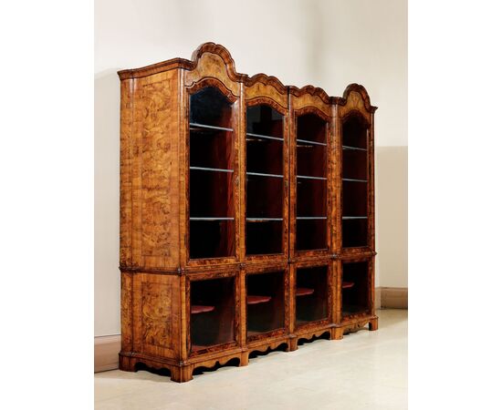Venetian Master, Mid-18th Century, Large double-bodied display cabinet with four doors     