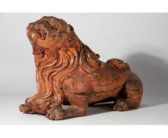 Italy (16th Century), Lion, carved wood with traces of color     