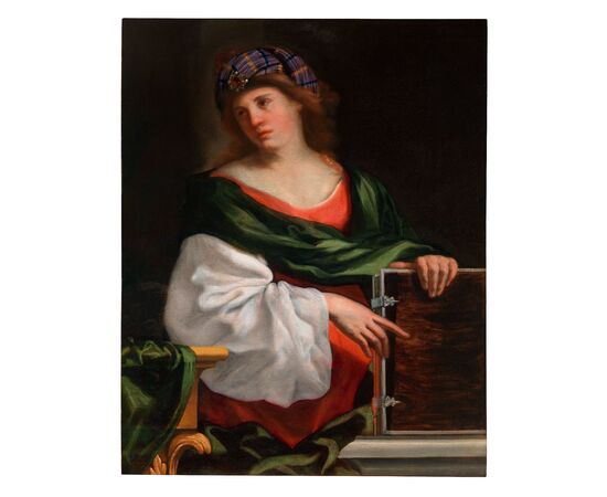 Cristoforo Serra (Cesena 1600 - 1689), Sibyl, oil on canvas     