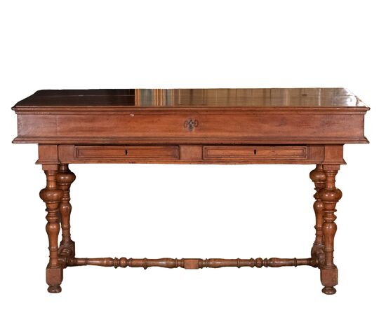 Tuscany (XVIII Century), San Filippo writing desk in walnut wood     