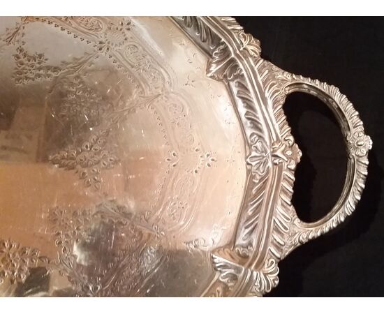 IMPORTANT TRAY IN SILVER ENGLISH 1906     