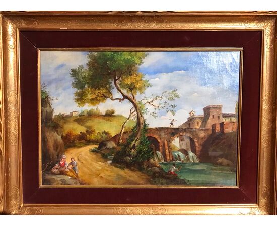 Landscape with figures - Venetian school - early 19th century     