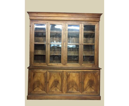 Nineteenth century walnut bookcase     