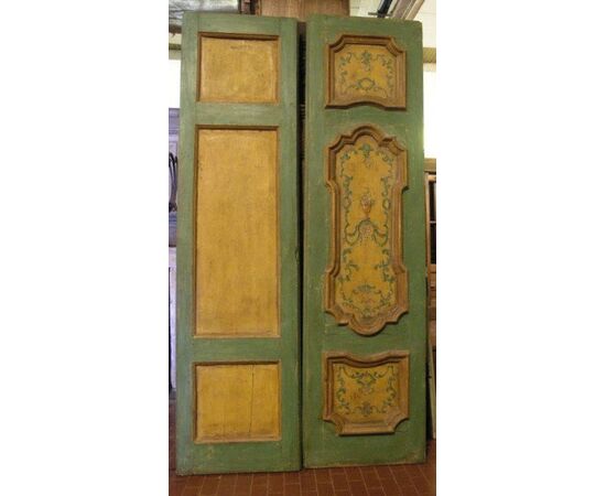 ptl297 pair of double doors eighteenth century, mis.125 x 237 cm