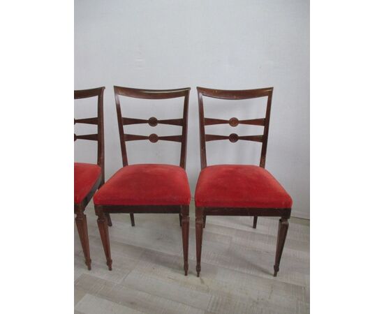 Gruppo di quattro sedie stile Luigi XVI - II meta' 900 - vintage - 50 -60