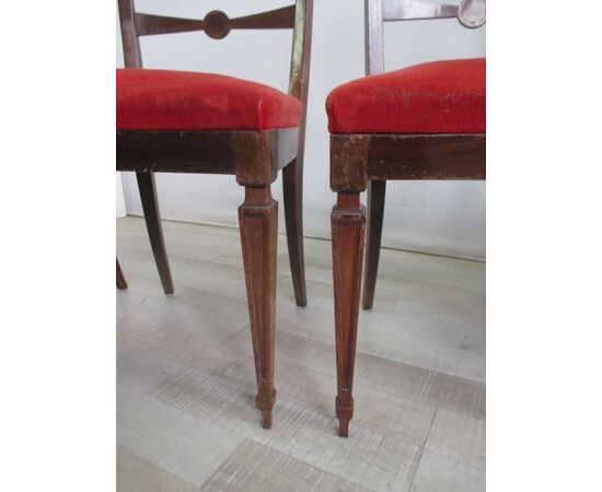 Group of four Louis XVI style chairs - II half 900 - vintage - 50 -60     