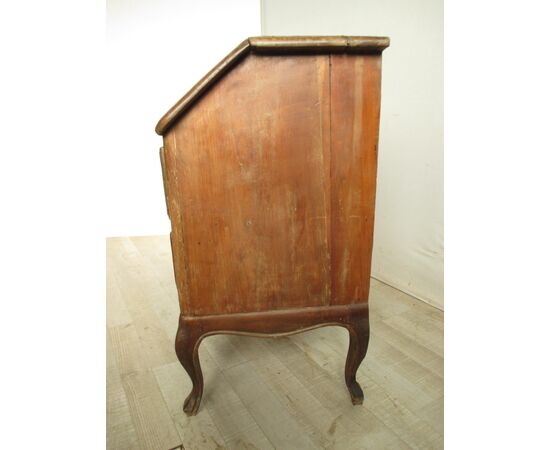 Flap in Piedmont walnut XVIII century eighteenth century bureau - secretaire - desk - very beautiful !!!     