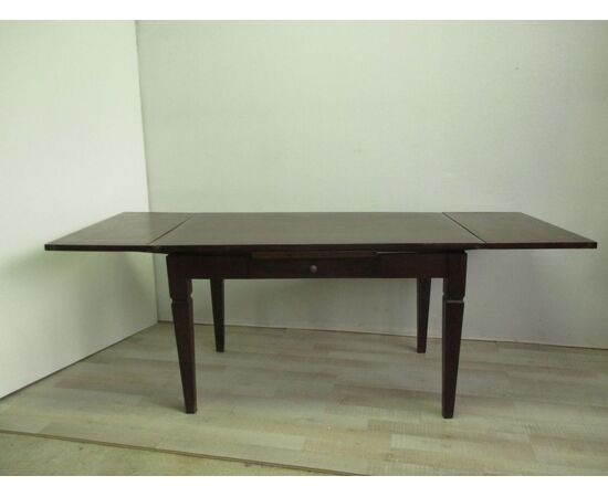 Extendable table in walnut style Louis XVI style - 900 - desk - lengthens up to 225 cm!     