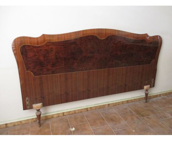 Vintage double bed 50 years 60 - rosewood with inlays - modernism - beautiful!     