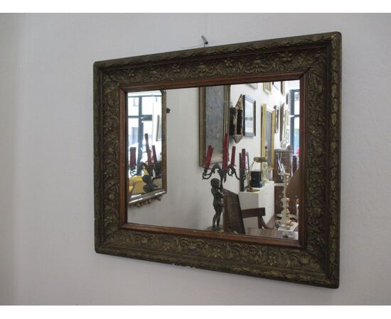 Mirror on worked sheet - early 900 - mirror - frame     