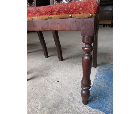 Group of four Louis Lewis chairs in walnut to be restored - half of the 19th century     