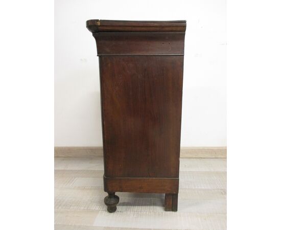 Louis Philippe bedside table in walnut - cappuccino - mid 19th century - Charles X cabinet     