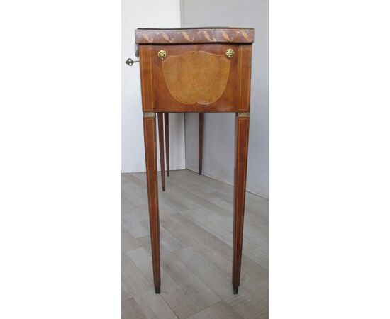 Sideboard console sideboard with mirror - vintage - in walnut - 50s / 60s - modern room furniture - buffet.     
