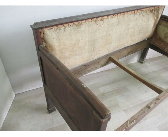 Empire walnut sofa - plinth feet - early 19th century - sofa sofa - to restore - beautiful !!!     