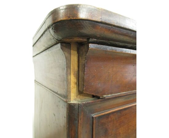 Louis Philippe bedside table in walnut - cappuccino - mid 19th century - Charles X cabinet     