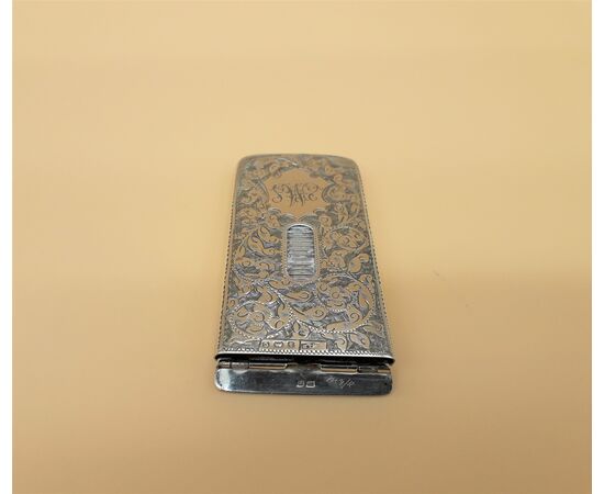 Silver business card holder     