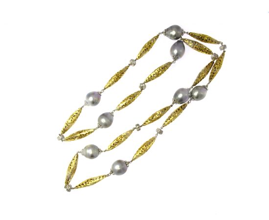 Collana perle australiane stile Buccellati
