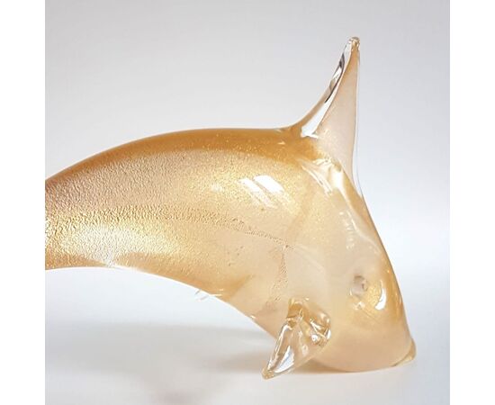 Murano glass, Licio Zanetti, dolphin sculpture from the 1960s     