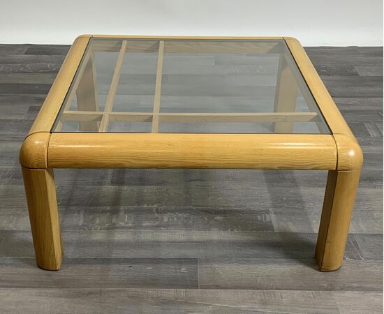 Vintage Molteni square low table, 1970s     