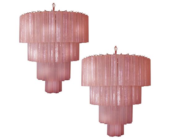 Amazing Pair of Tronchi Chandeliers, Murano