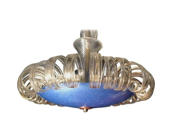 Midcentury Italian Glass Chandelier by Barovier & Toso, Murano, 1960