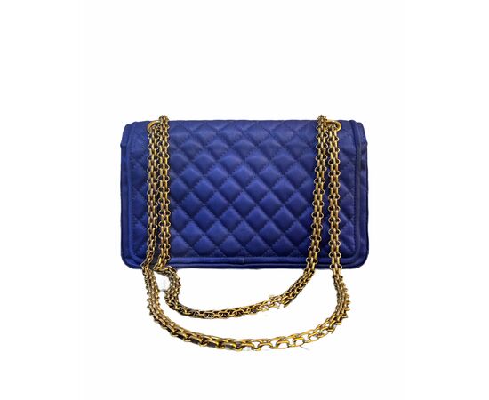 Chanel 2.55 Raso Blu