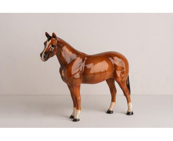 Coppia di cavalli in ceramica Ronzan - O1156 -